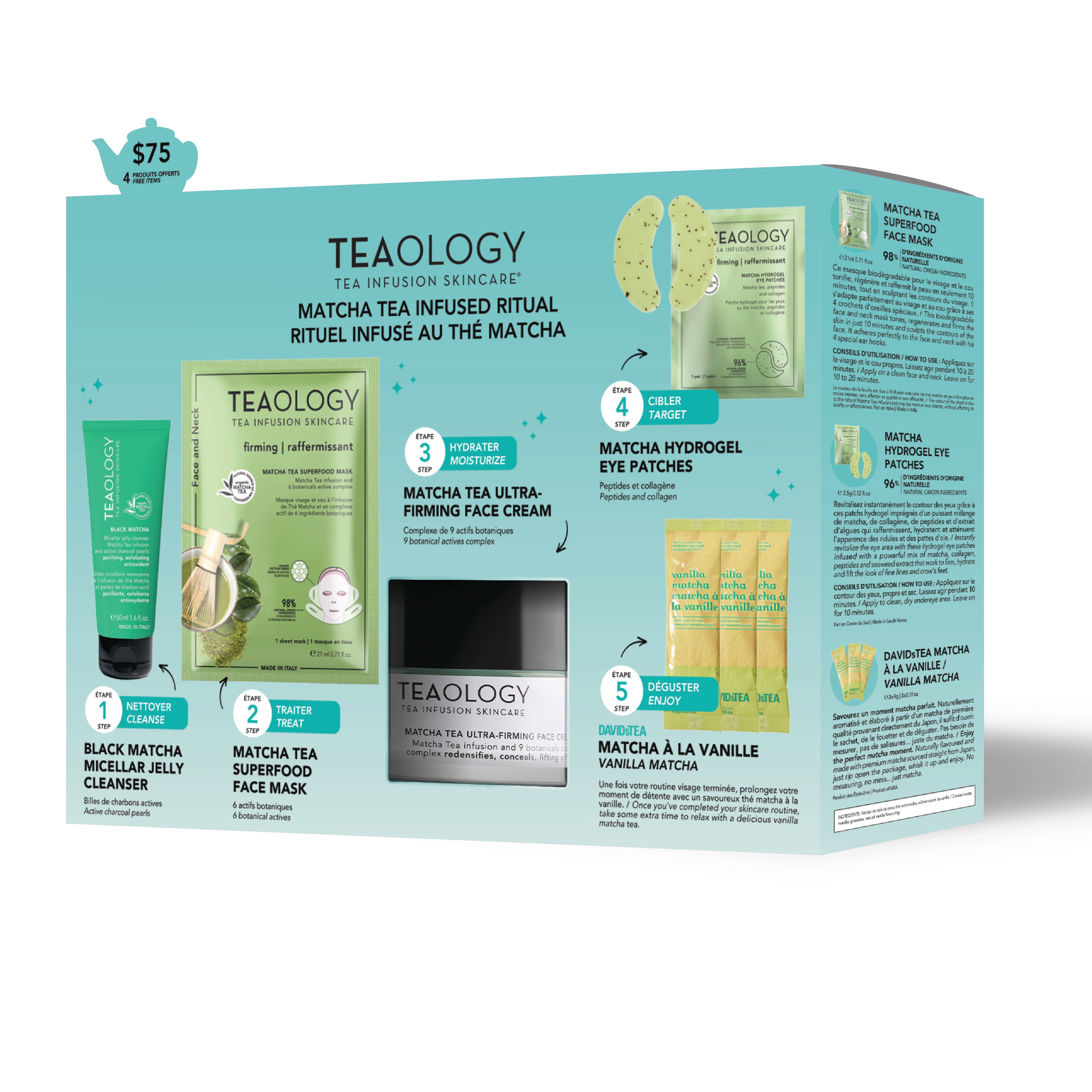 COFFRET CADEAU - Routine Visage Matcha - Teaology x DAVIDs TEA